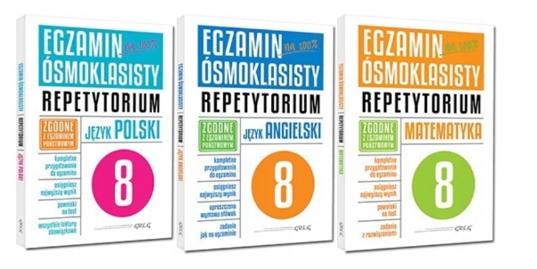 Egzamin ósmoklasisty polski matematyka angielski Repetytorium Greg