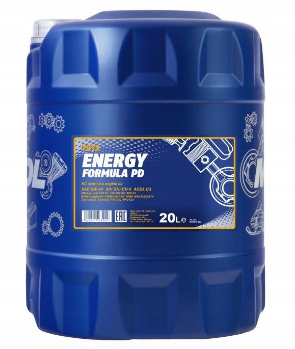 

Olej Silnikowy Mannol Energy Formula Pd 5w40 20L