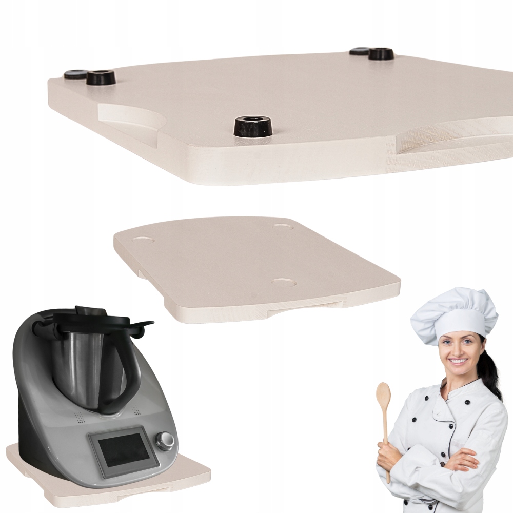 Dřevěná podložka pod thermomix termomiks tm5 tm6 bílá