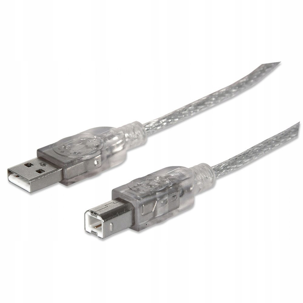 

Kabel Usb A-b M/M 1,8m USB2.0 Hi-Speed srebrny