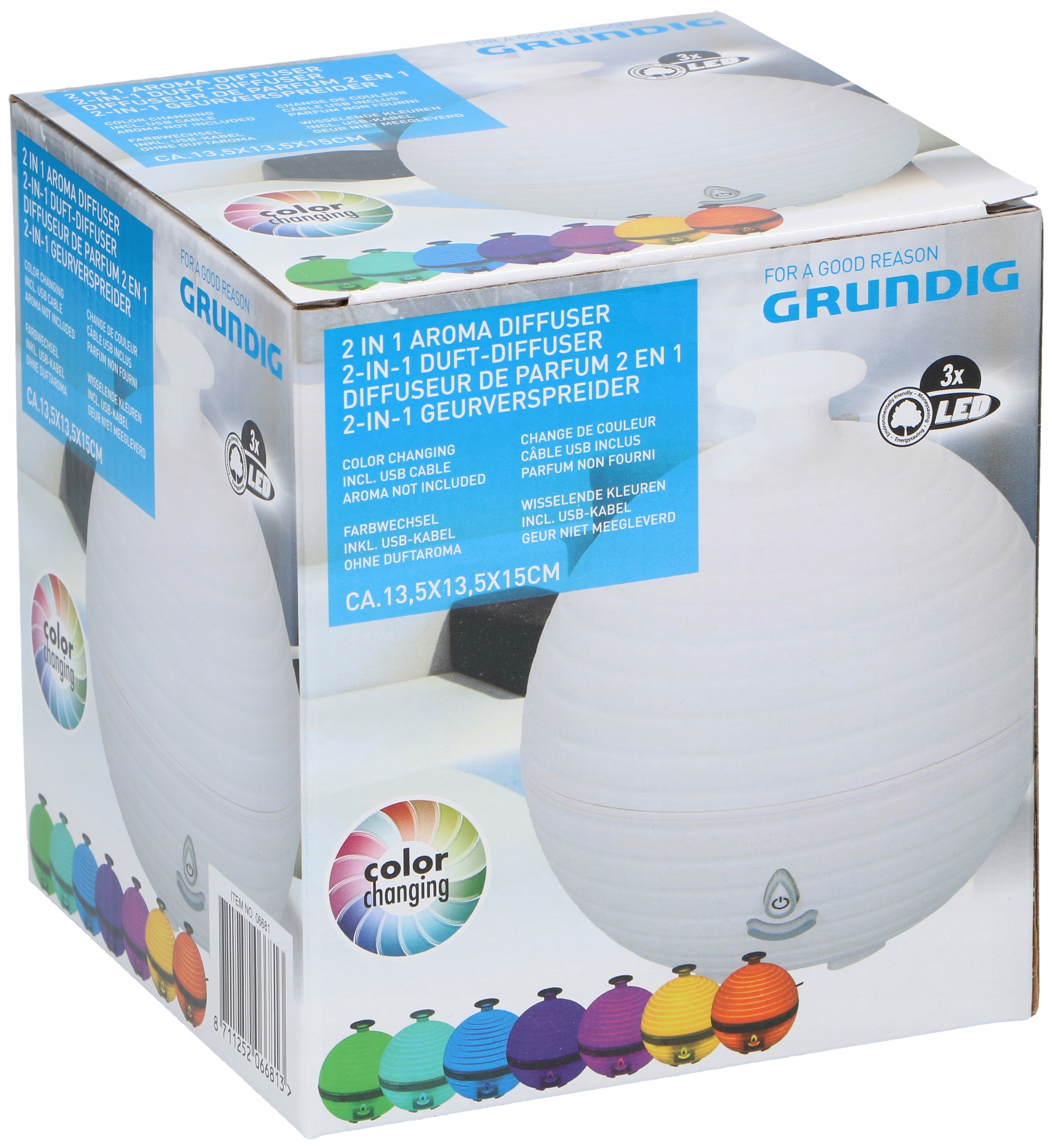 DYFUZOR ZAPACHOWY ZMIENIAJĄCY KOLOR GRUNDIG 6813 EAN (GTIN) 8711252066813