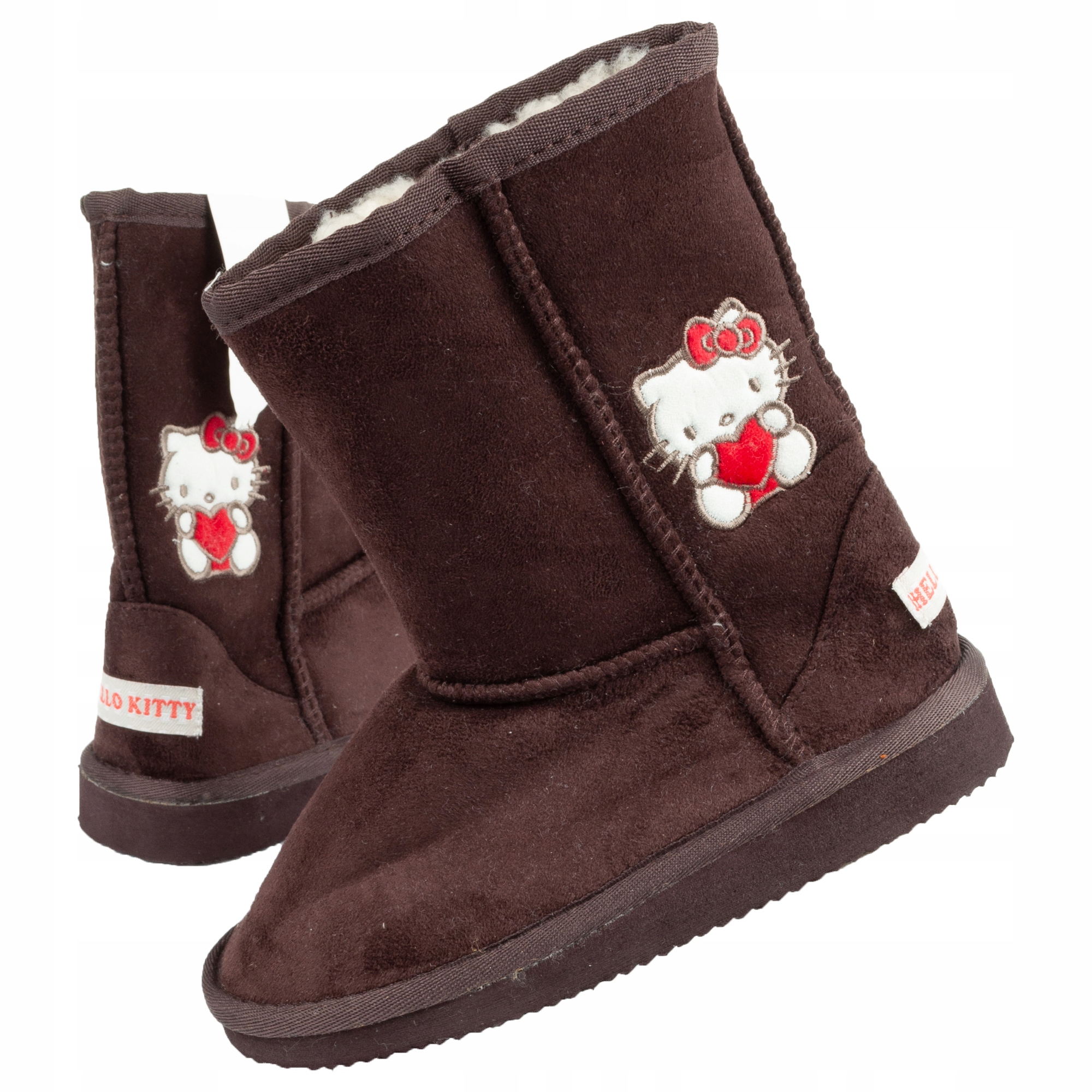 Botki Kozaki ocieplane Hello Kitty [brąz] r.29