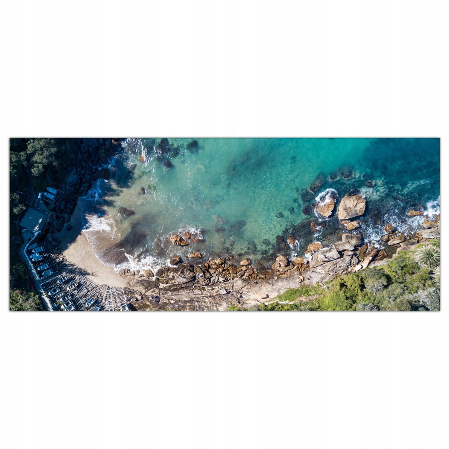 Pláž Ocean Zatoka 125x50 Sklo lacobel do kuchyně