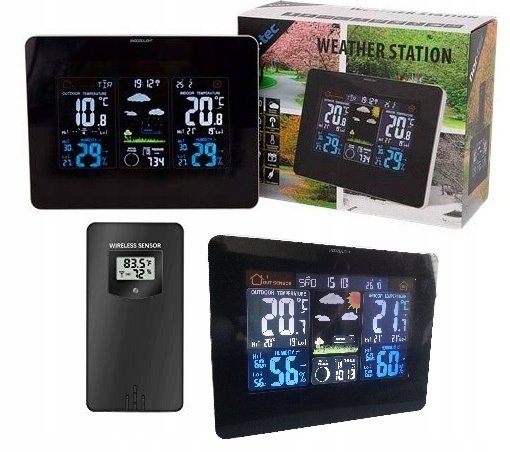 

LCD Kolor Stacja Pogodowa Bezprzewodowa Czujnik