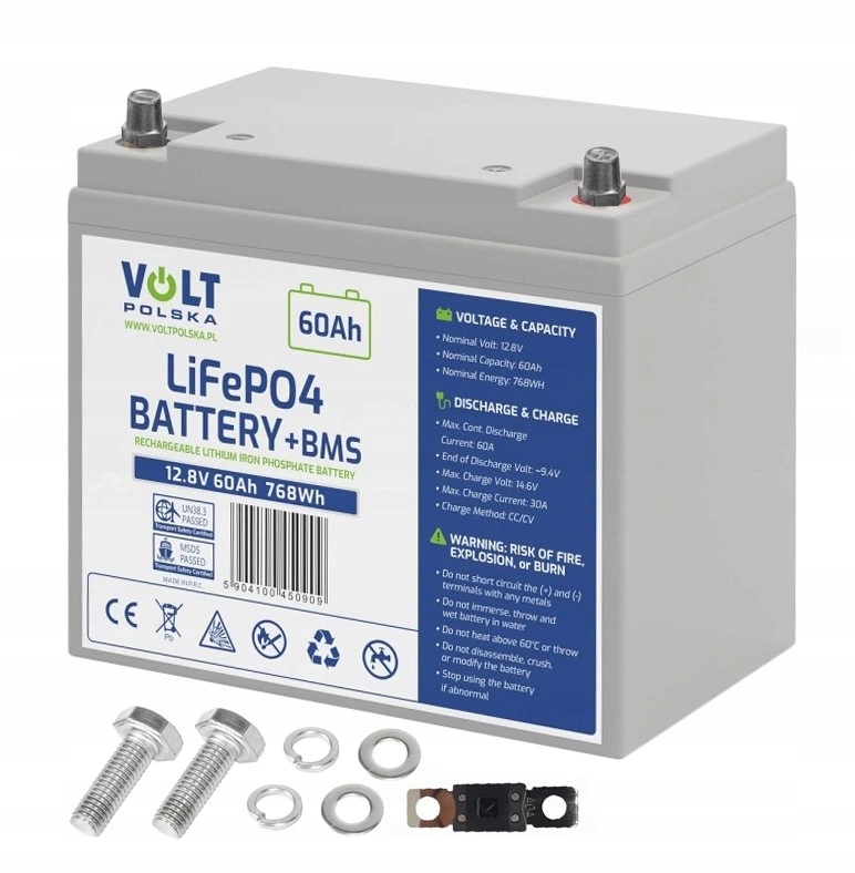 60Ah Batéria LiFePO4 12V 60 Ah (60A) s Bms