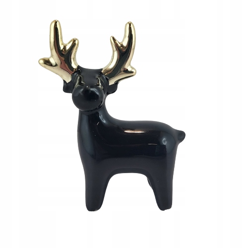 

Renifer Ceramiczny Czarno-złoty Ozdoba