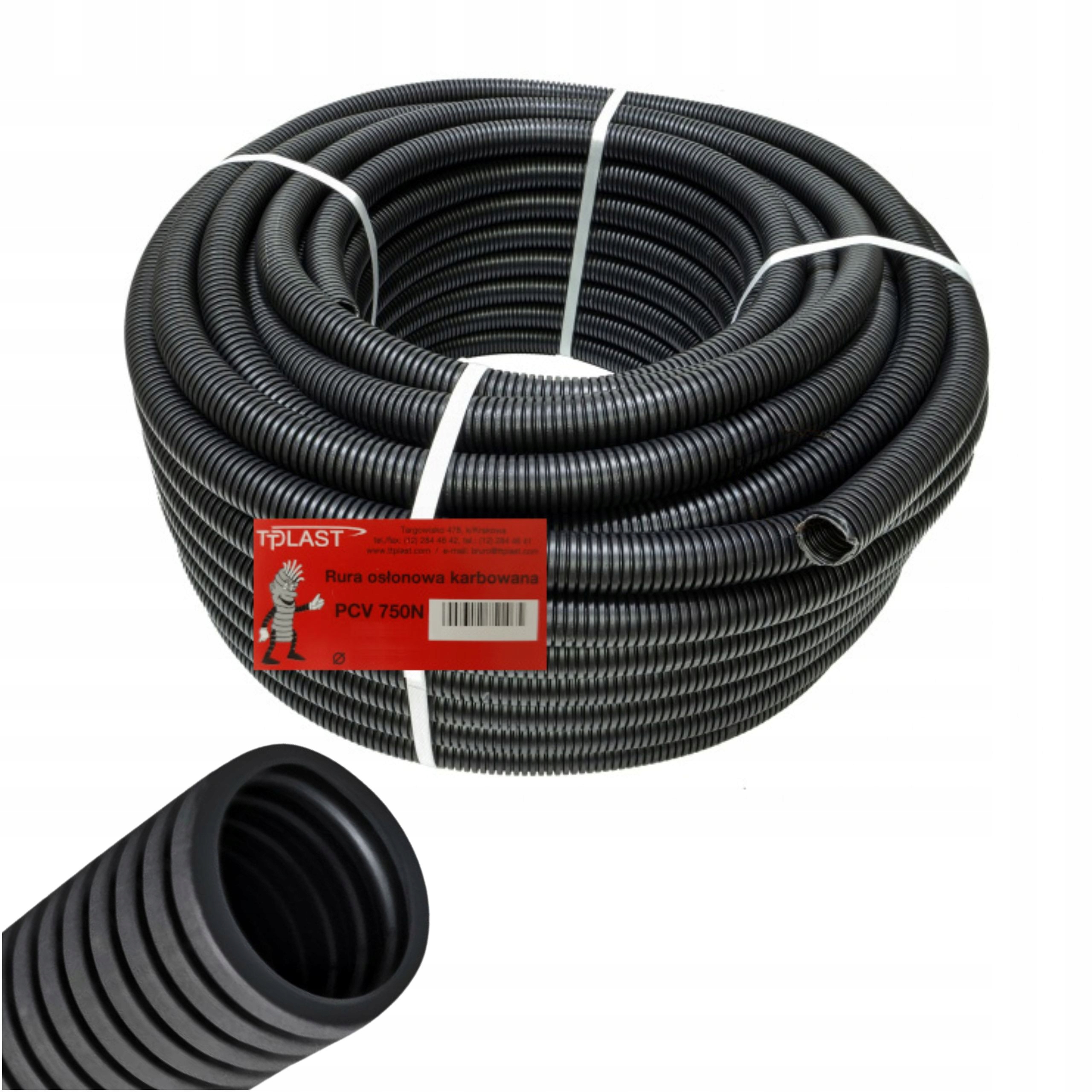 Chránič kabelů krycí trubka Husí Krk Pvc 28/23 750N 50 m