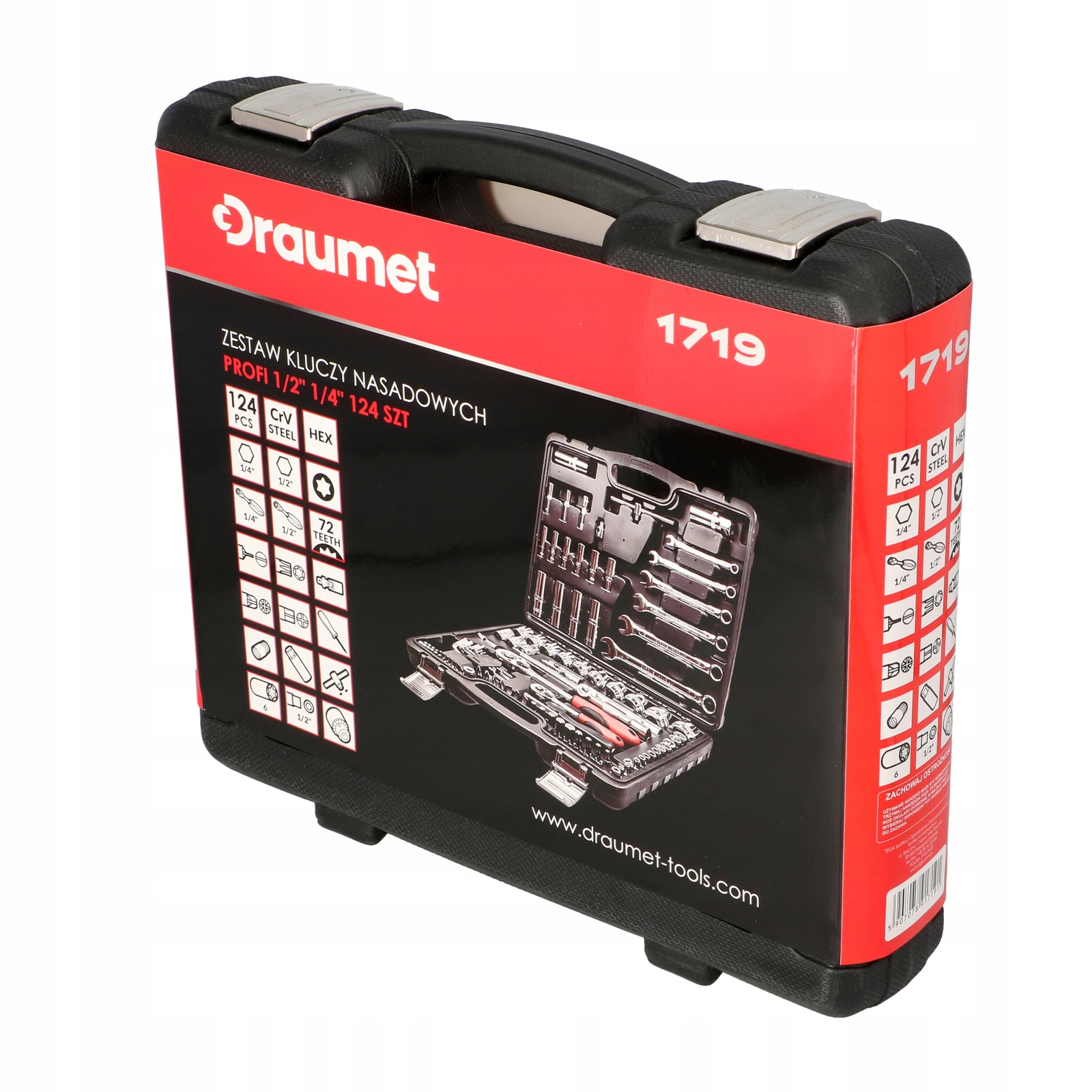 DRAUMET Zestaw 124 cz. 1/2", 1/4" 4-32 mm Marka Draumet