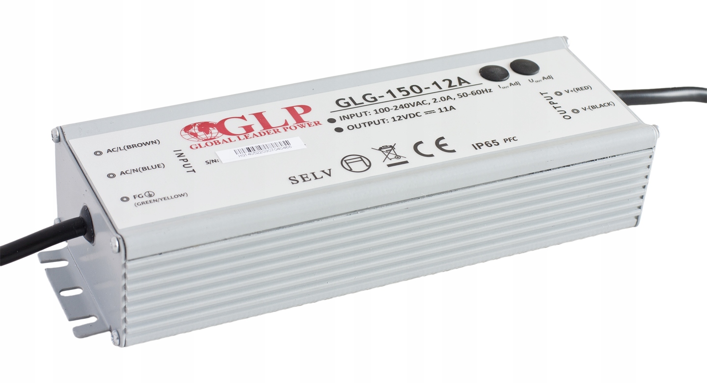 GLG-150-12A: GLG-150-12A: Spínaný napájecí zdroj Pfc 132W, IP65, 12V/11A