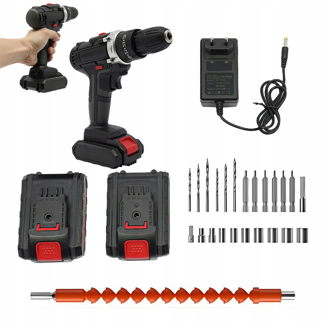 Výkonný Příklepový Šroubovák 48V Liion, Ergonomická Rukojeť, Led Sada