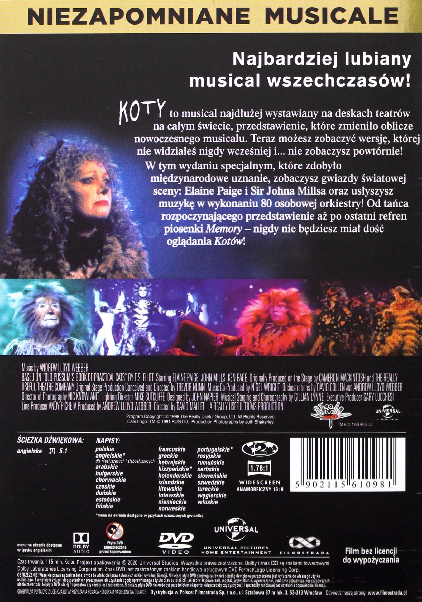 KOTY (KOLEKCJA MUSICALE) (DVD) Gatunek musicale