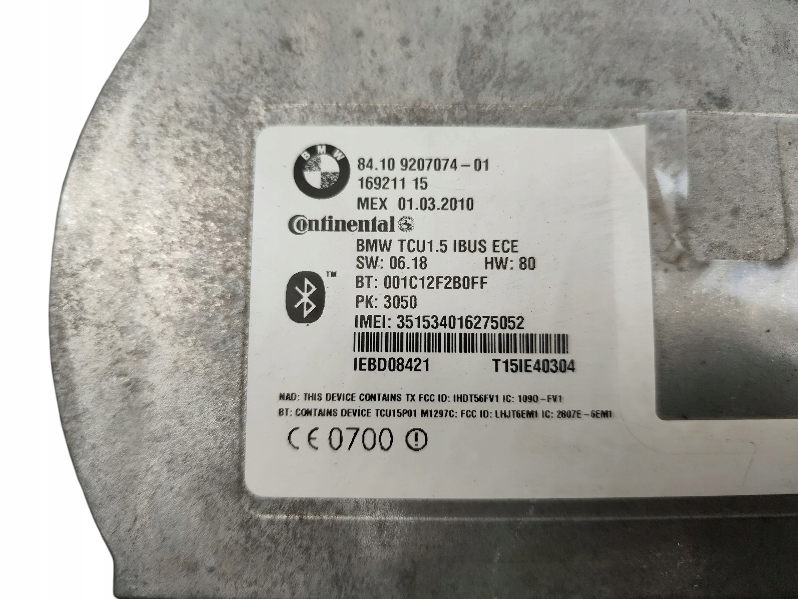 modulo Centralina BLUETOOTH BMW X3 E83 LIFT (2006-2010) 9207074