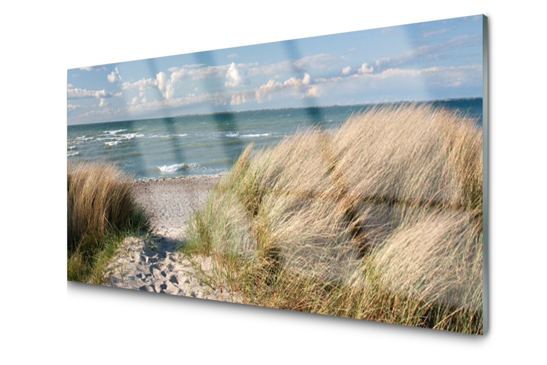 

Panel szklany Płytka Plaża Morze Trawa 100x50