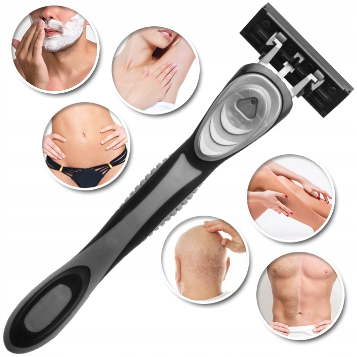 MASZYNKA JEDNORAZOWA MASZYNKI DO GOLENIA 5 OSTRZY + 8 WKŁADÓW ZESTAW XXL Długość rączki standardowa