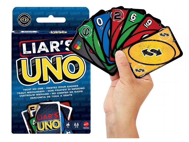КАРТОЧНАЯ ИГРА UNO LIARS, оригинальная, культовая игра +7 лет
