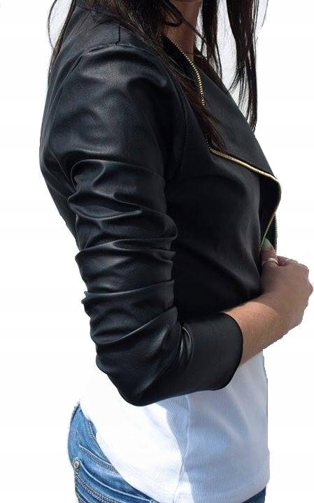 KURTKA-BOLERKO-ZAKIET EKO SKORA ZAMEK Wzór dominujący bez wzoru