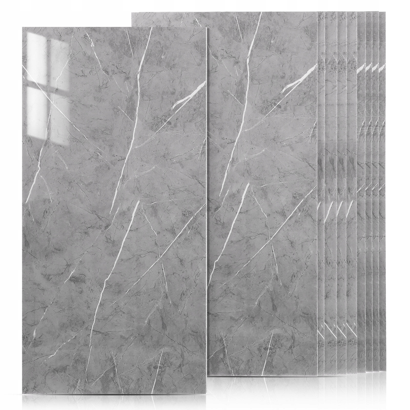 40X Samolepiace Panely Šedá Mramor Pvc Nástenné Panely Laminát 30CMX60CM