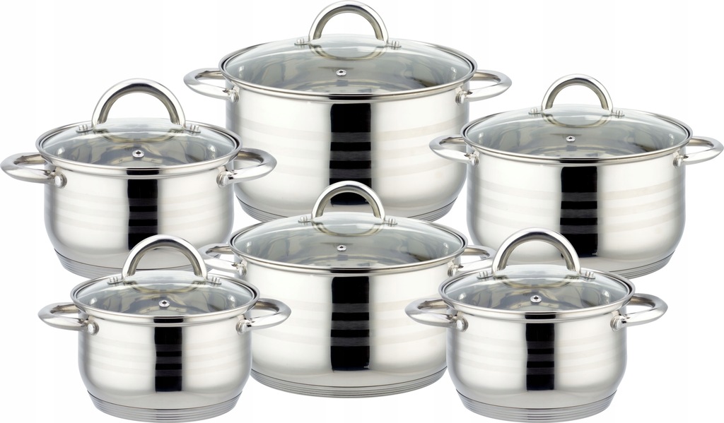 Súprava Hrncov Edenberg Premium Solid Steel, 12 Ks hrncov