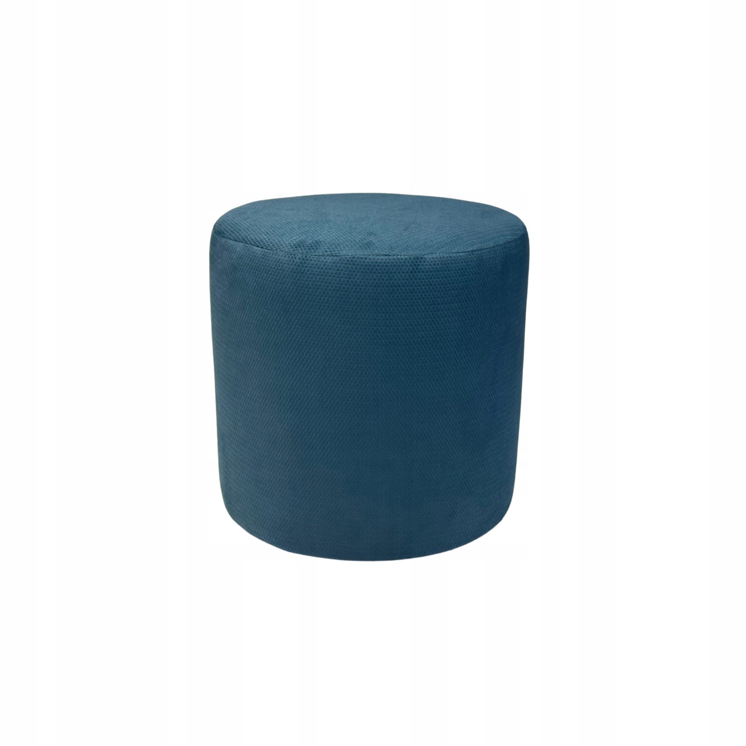 Taburet kulatá makalu jemná plyšová s výstupky modrá