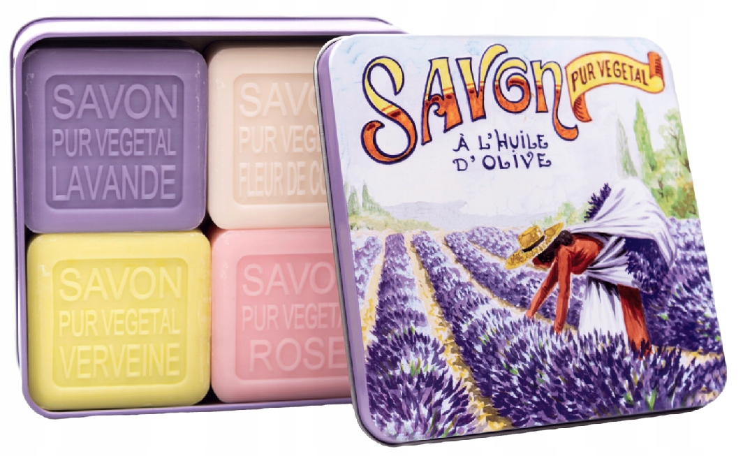 Mydło Marsylskie La Savonnerie de Nyons Vintage Box Prezentowy MIX