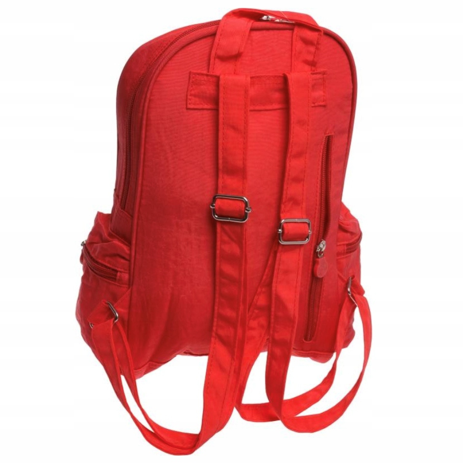 Plecak tekstylny czerwony damski Or@mi Model czerwony