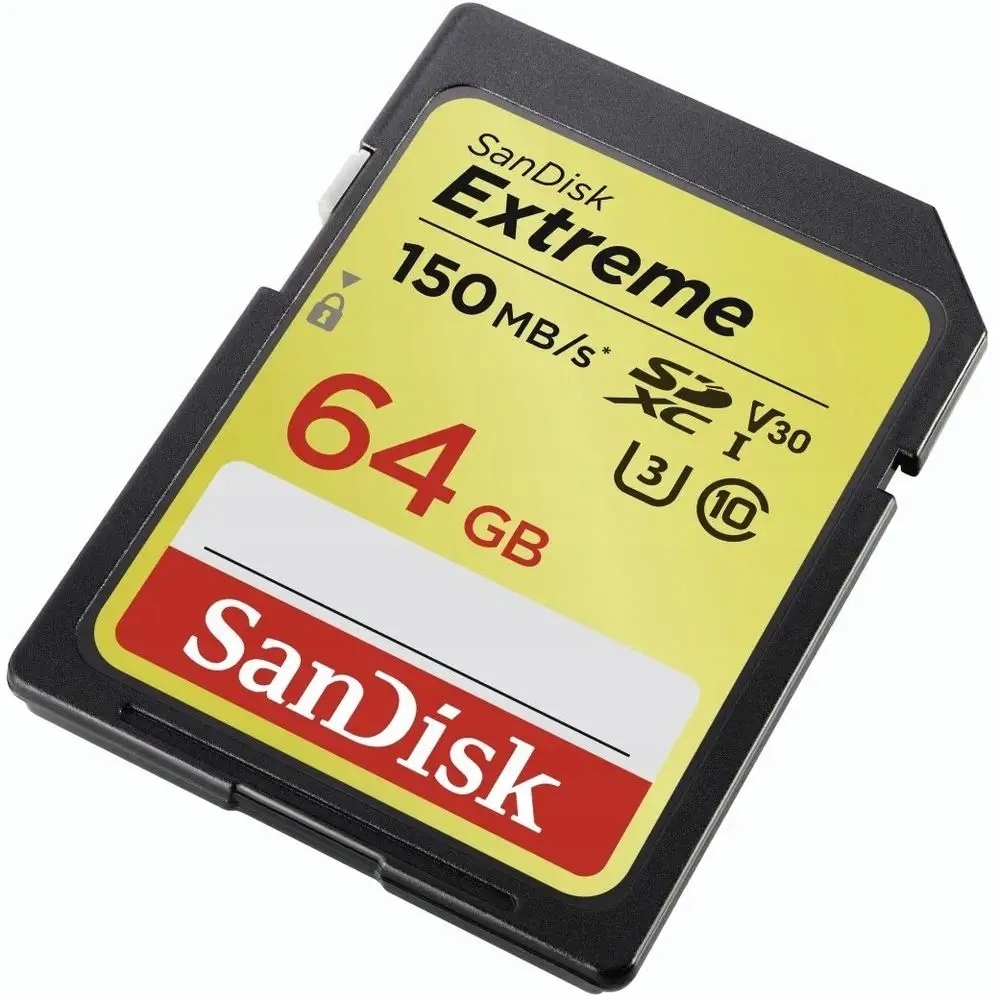 SANDISK 64GB SD SDXC Class 10 EXTREME 150MBs UHS-3