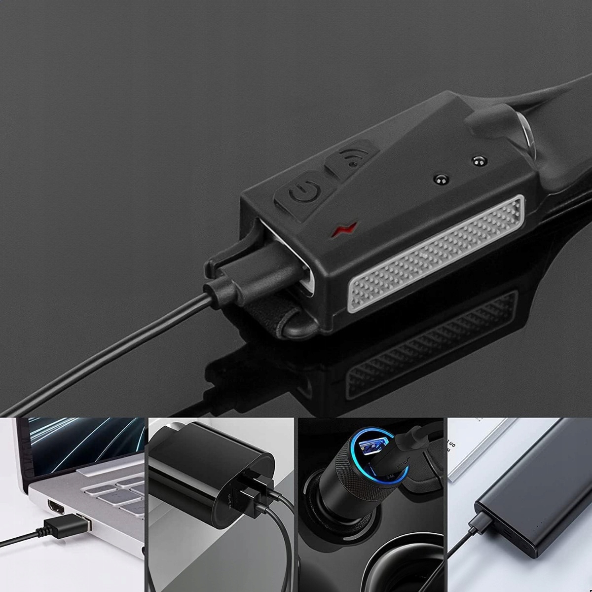 LATARKA CZOŁOWA LED USB CZOŁÓWKA WODOODPORNA MOCNA Model Latarka czołowa LED 40