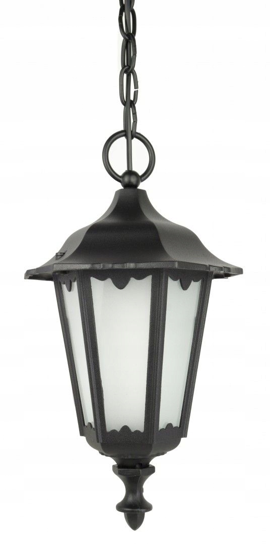 Venkovní závěsná terasová lampa klasická černá skleněná IP43 Su-ma