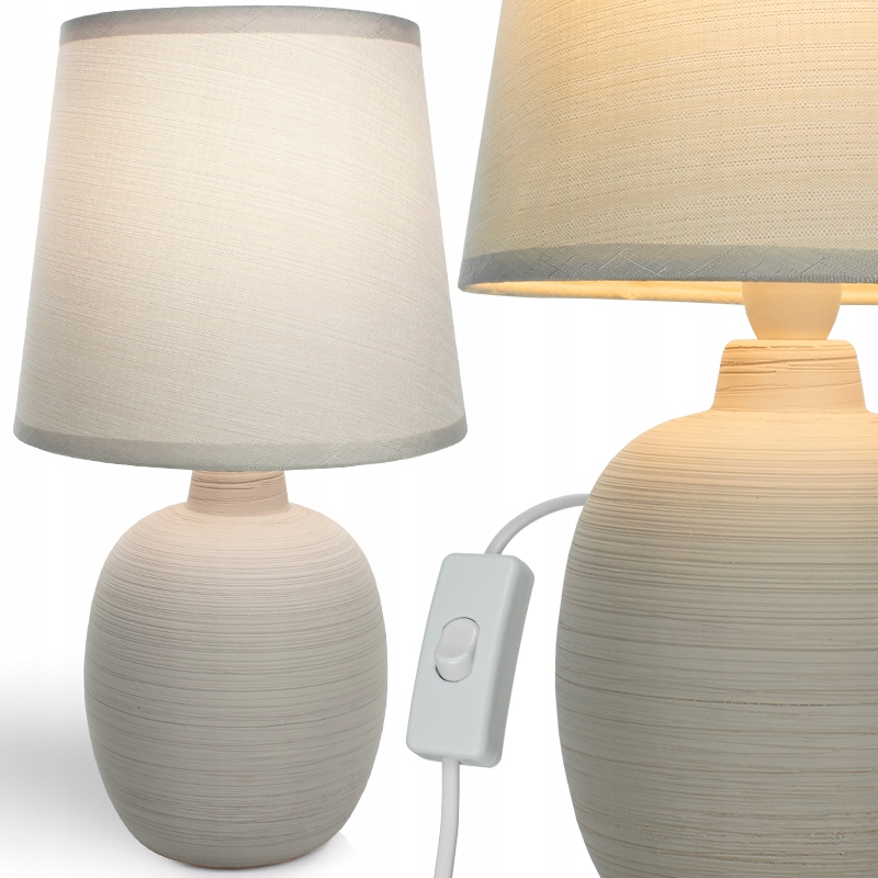 Dekoracyjna Lampka Biurkowa Na Komodę Abażur Lampa Stołowa Nocna Sypialni