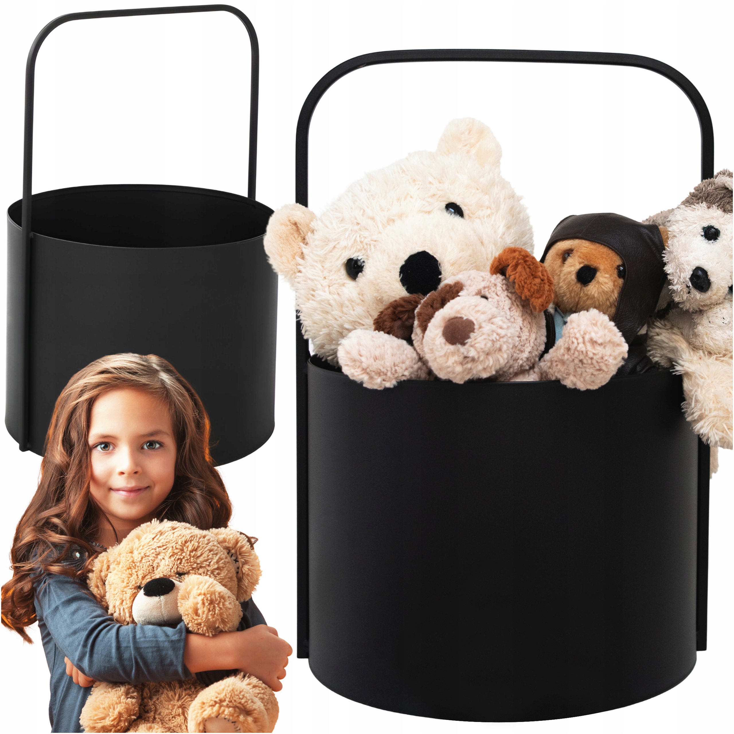 Koš Kontejner Na Hračky Organizér Kontejner Kontejnery Kovový Pevný