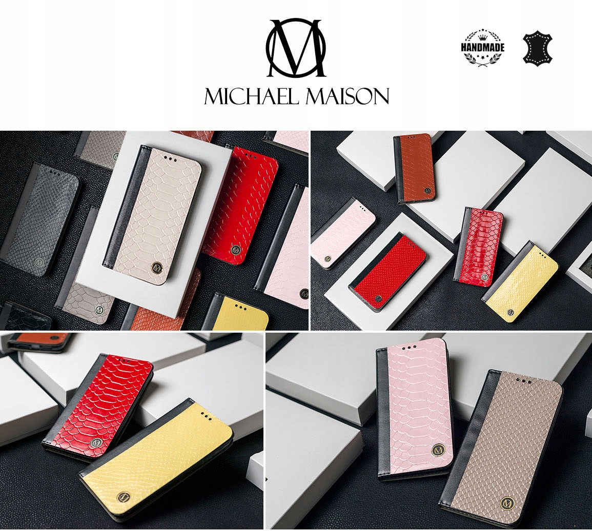 LUKSUSOWE ETUI CASE SKÓRA NATURALNA NA TELEFON DO IPHONE 15 PRO Autor Michael Maison
