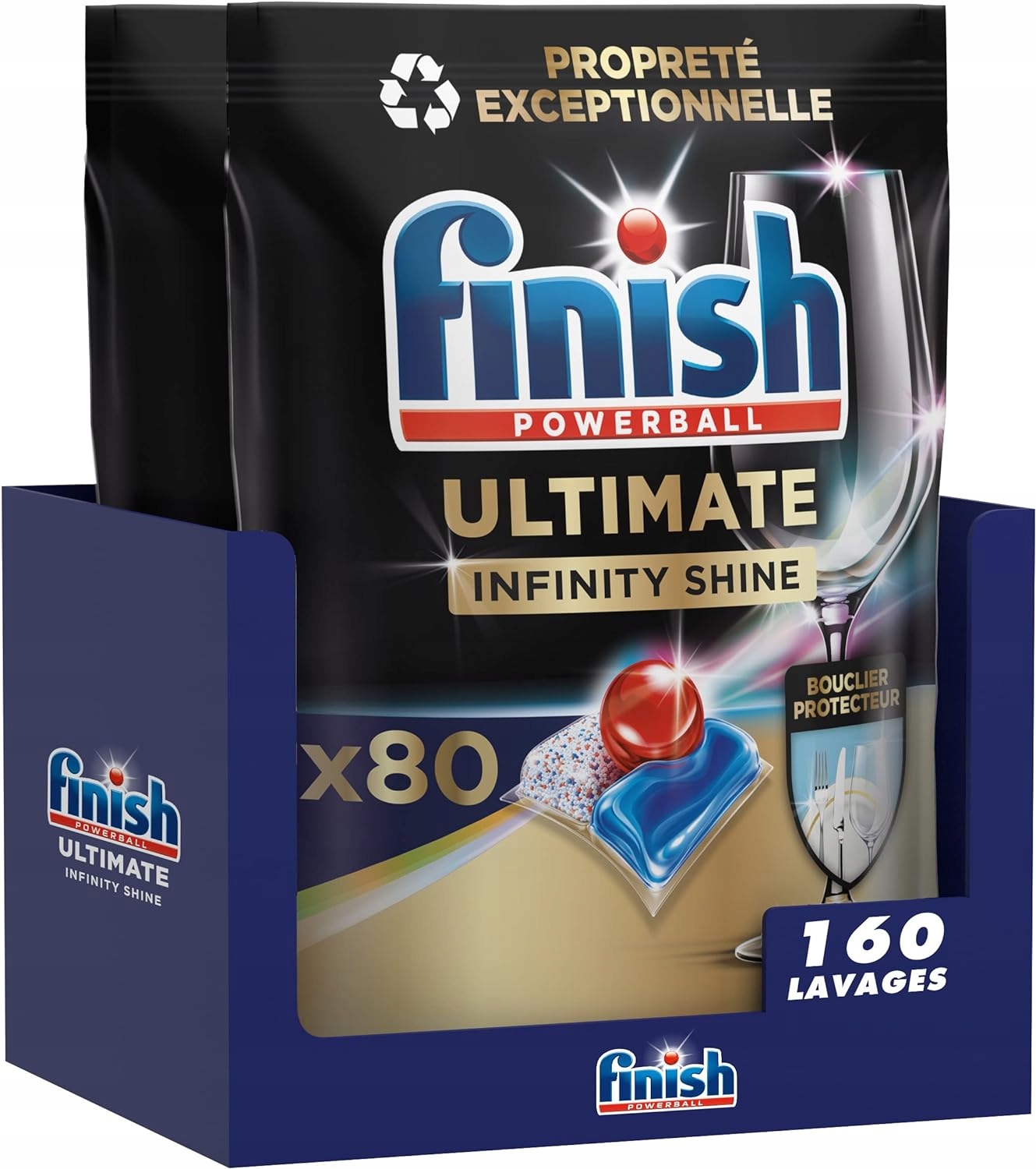 Kapsle do myčky nádobí Finish Powerball Ultimate Infinity Shine 2x80 kusů