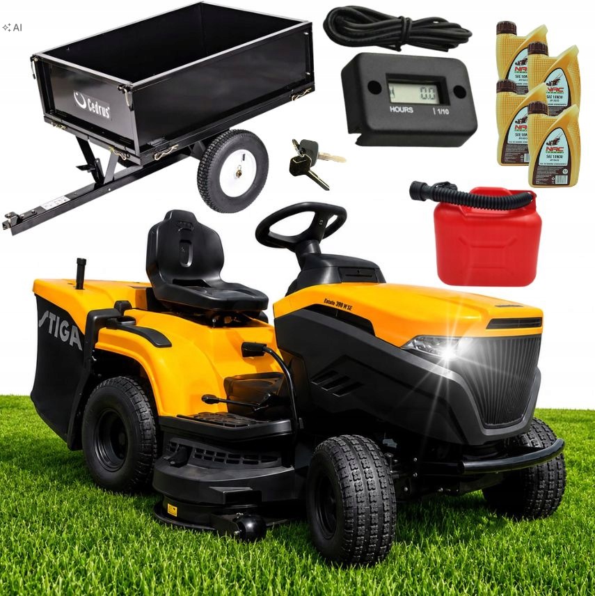 Traktor Stiga Estate 398 W Se 2cyl Mocny+ Dodatki Licznik Przyczepka