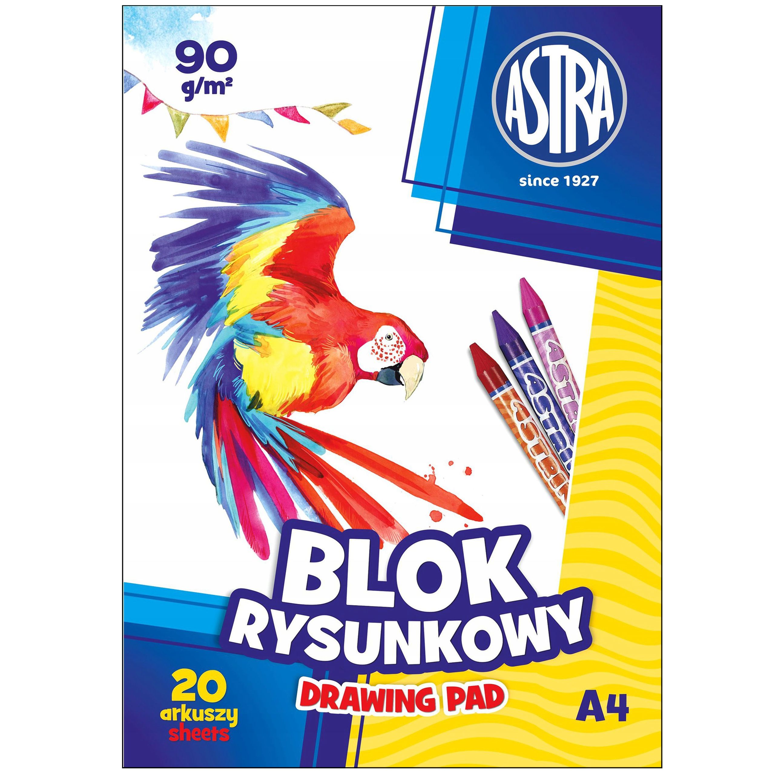 5x20 KARTEK ASTRA MARKOWY BLOK RYSUNKOWY BIAŁY 100 KARTEK FORMAT A4 90g/m2 Kod producenta 106119001