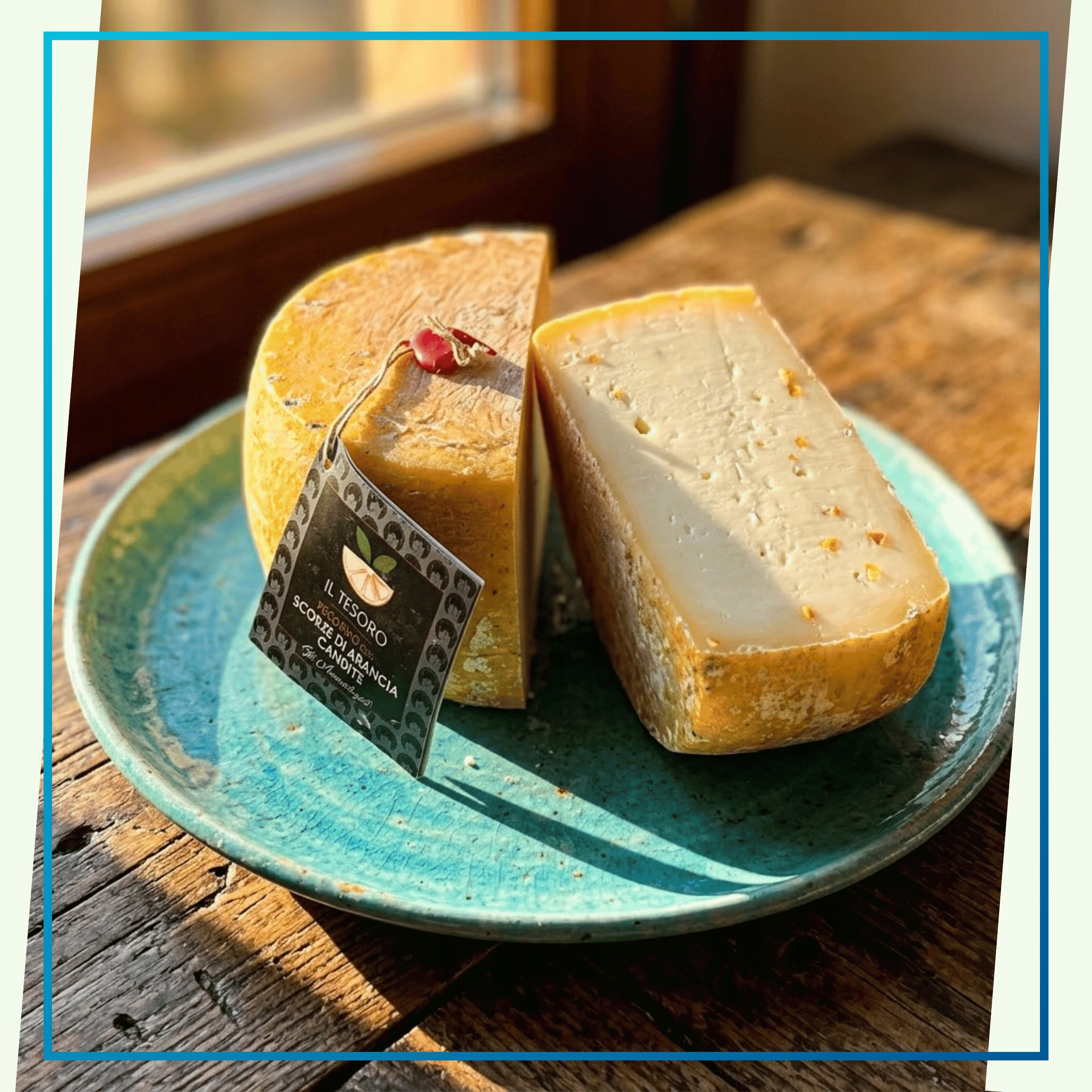 Włoski Ser Pecorino Owczy Dojrzewający Z Pomarańczą 1 Kg Flomaro