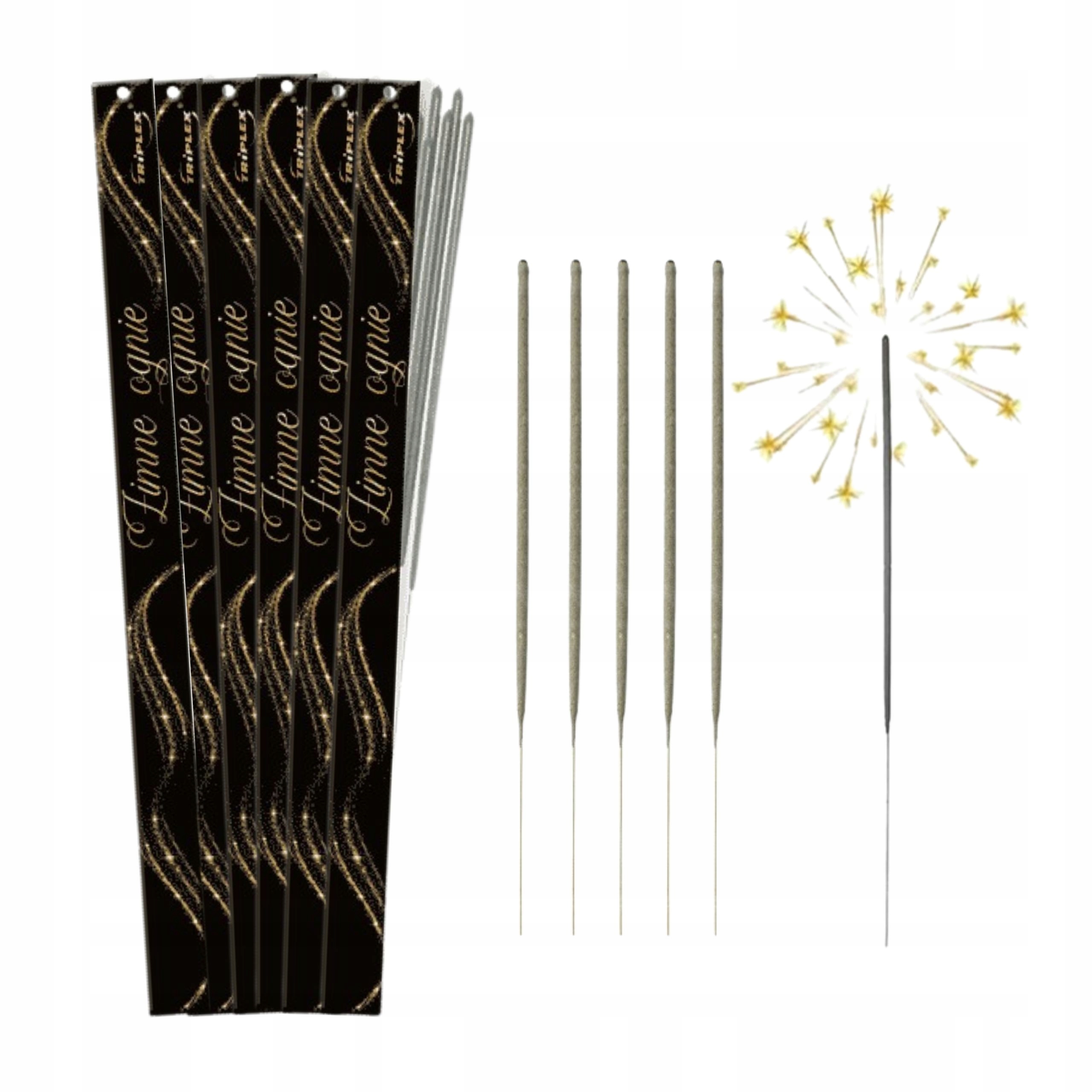 Prskavky dlouhé Ohňostroj Svatební Hostina Svatba Silvestr 70 cm sada 102 ks