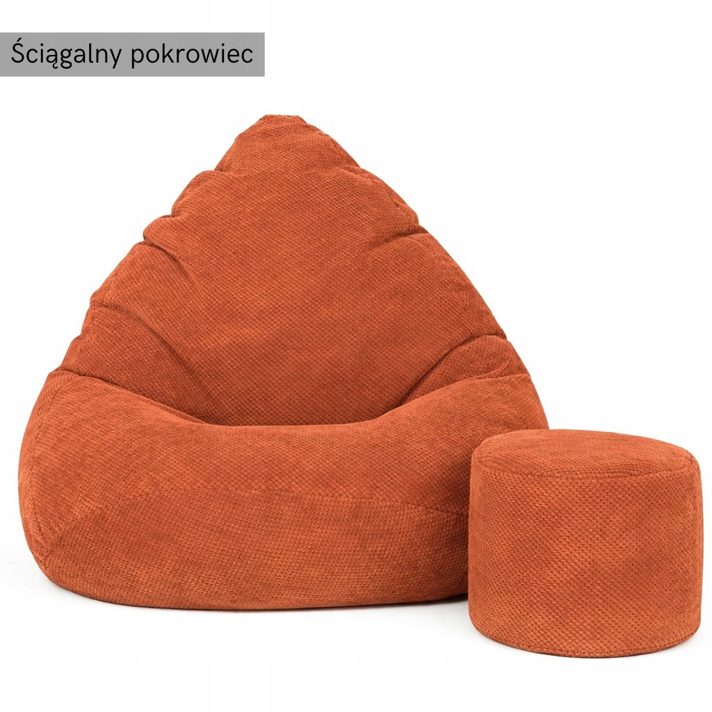 Pufa Worek Sako 75/95 Welur Premium Dot Fotel/ Ściagalny Pokrowiec
