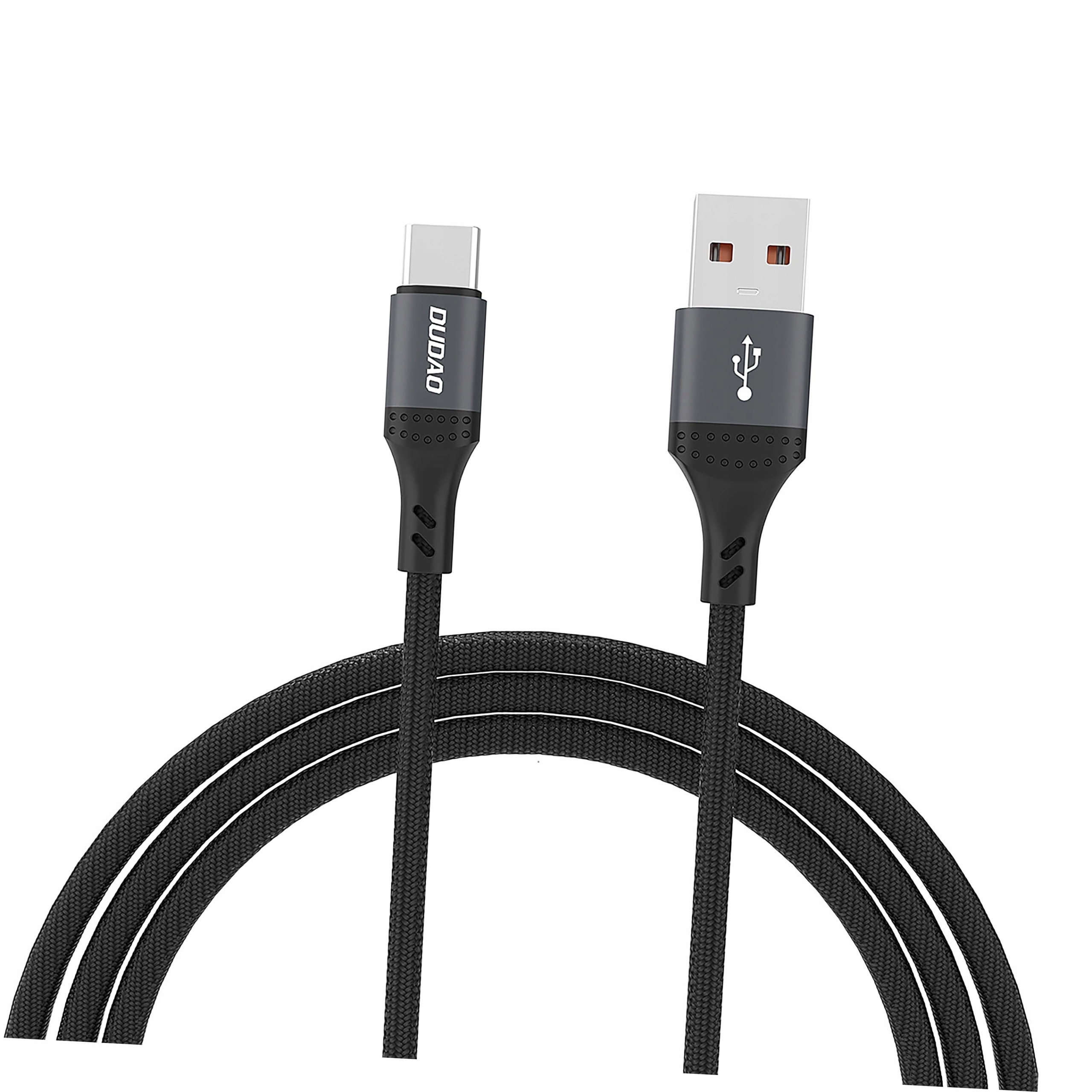 Kabel Dudao L3ST Usb-a Usb-c 5A 1,2m w oplocie czarny