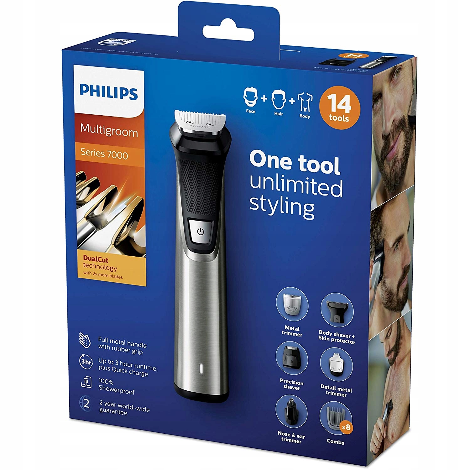 

Trymer Philips MG7745/15 Do Ciała Brody Nosa