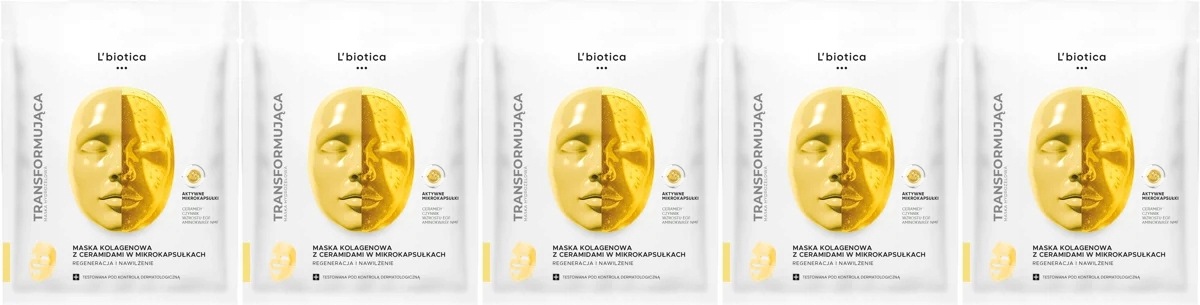 L'biotica Maska Kolagenowa Z Ceramidami Regeneracja I Nawilżenie 1 Sztuka