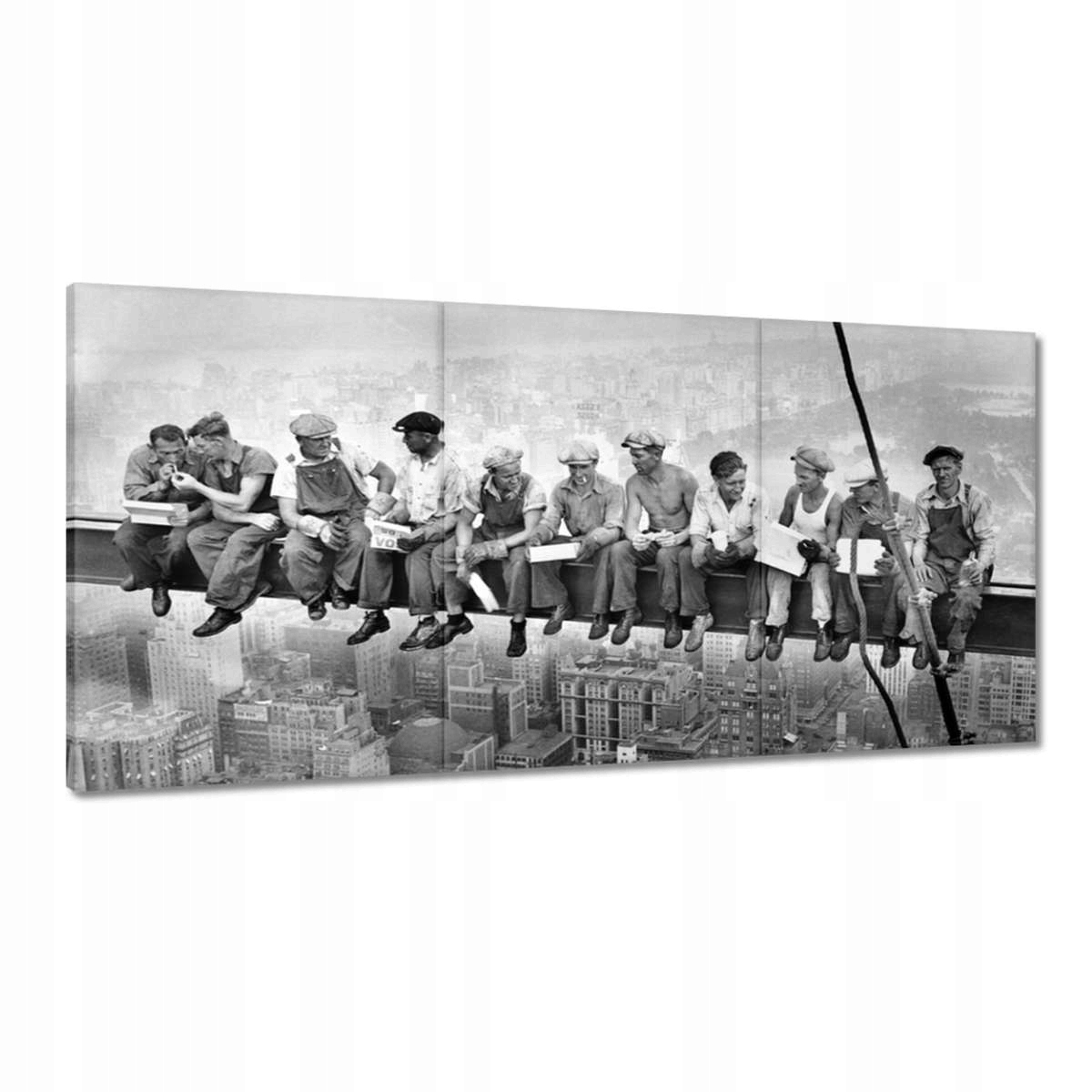 Obrazy 180x90 Robotníci na nosníku Obed