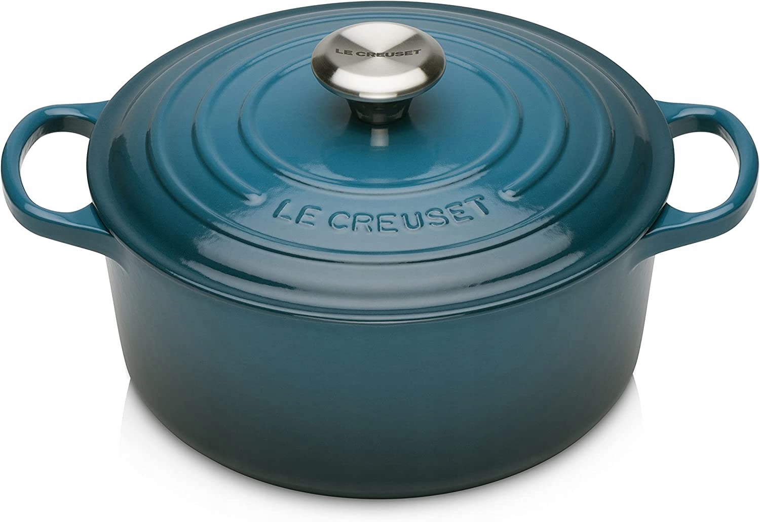 Le Creuset Signature okrągła brytfanna z żeliwa z pokrywką, 28 cm, 6,7 l