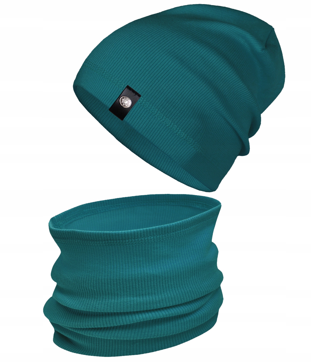 

Komplet Czapka Tuba komin beanie Prążek r. 54-58