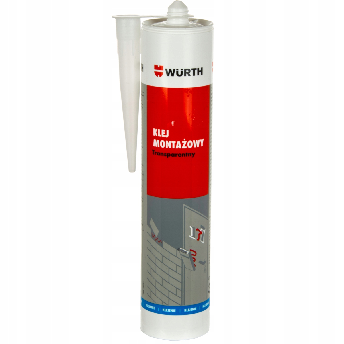 

Klej montażowy bezbarwny 310ml Wurth