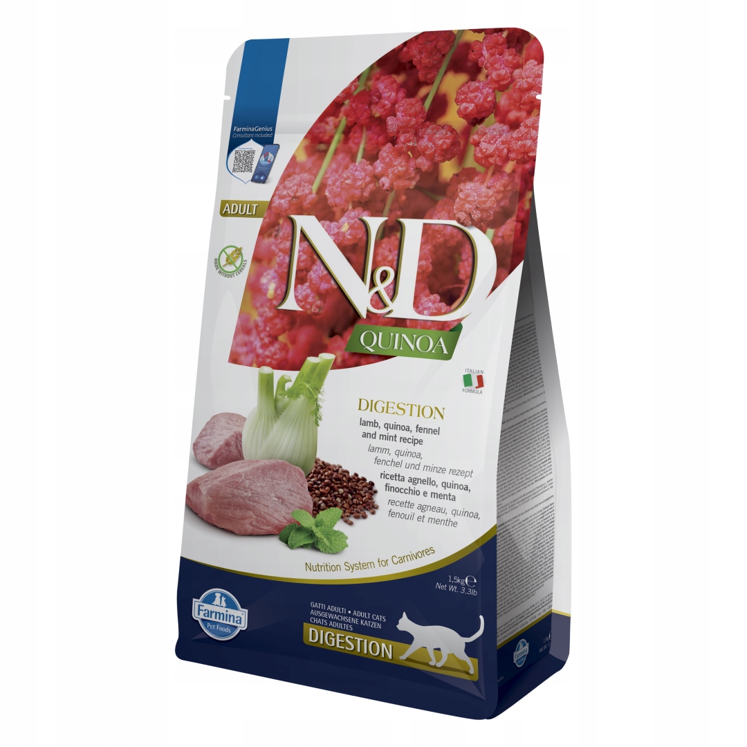 Levně Farmina N&d Quinoa Digestion 1,5 kg suché Krmivo s Pro Kočky