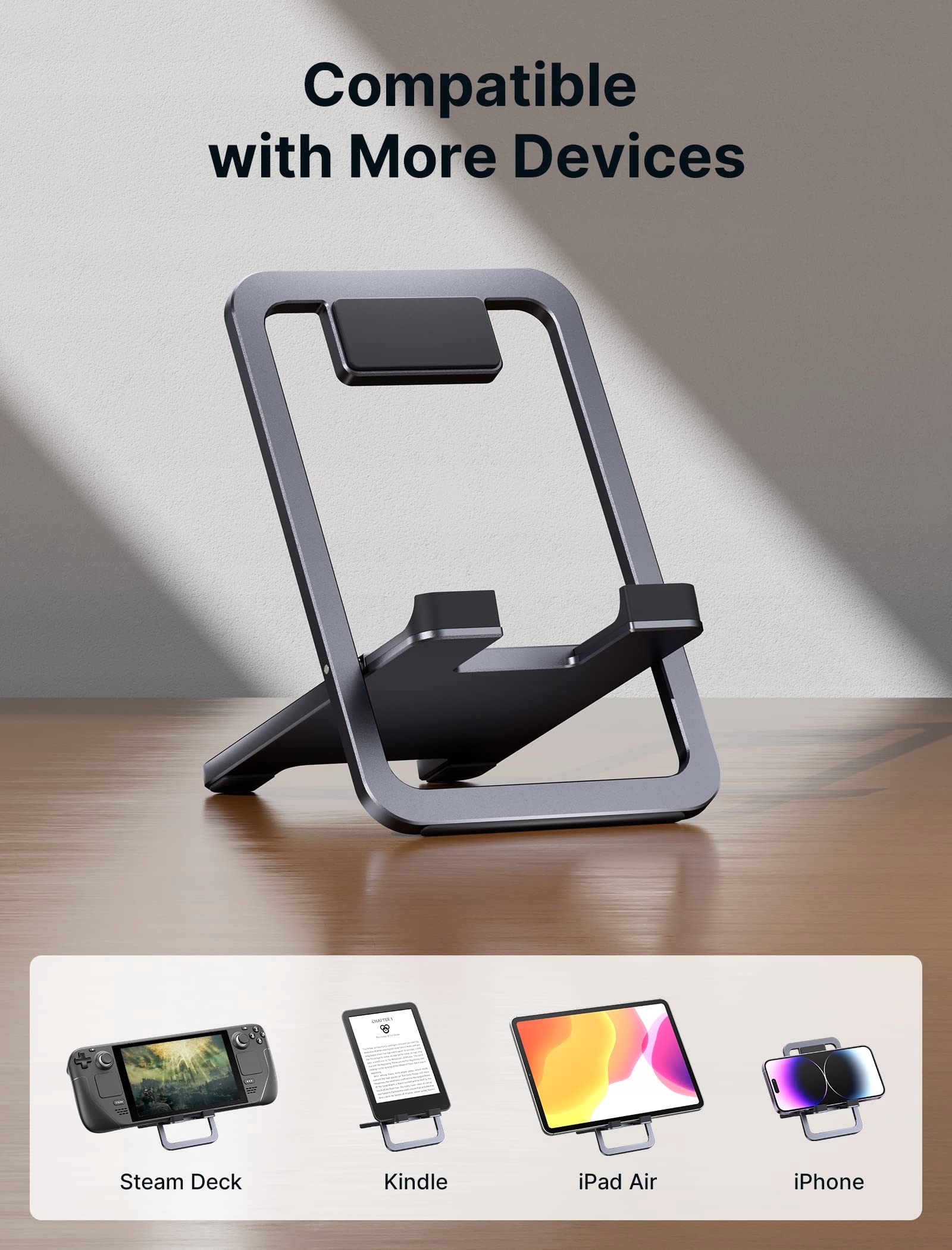 JSAUX Aluminiowy Stojak Na Tablet Regulowany Kompatybilny z iPad Samsung — miniatura 7