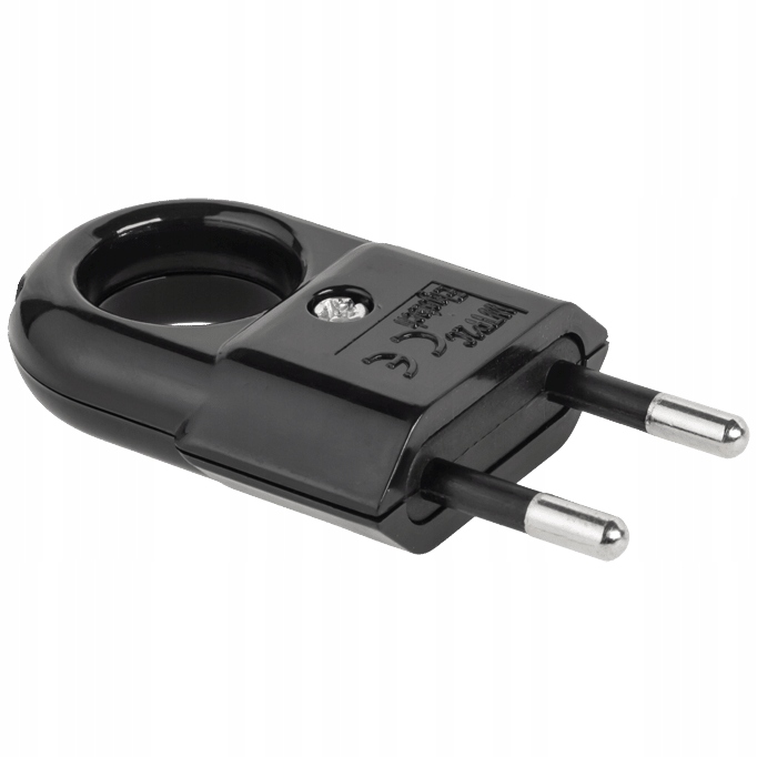Wtyczka płaska z uchwytem czarna WTP2C-2 URZ3014
