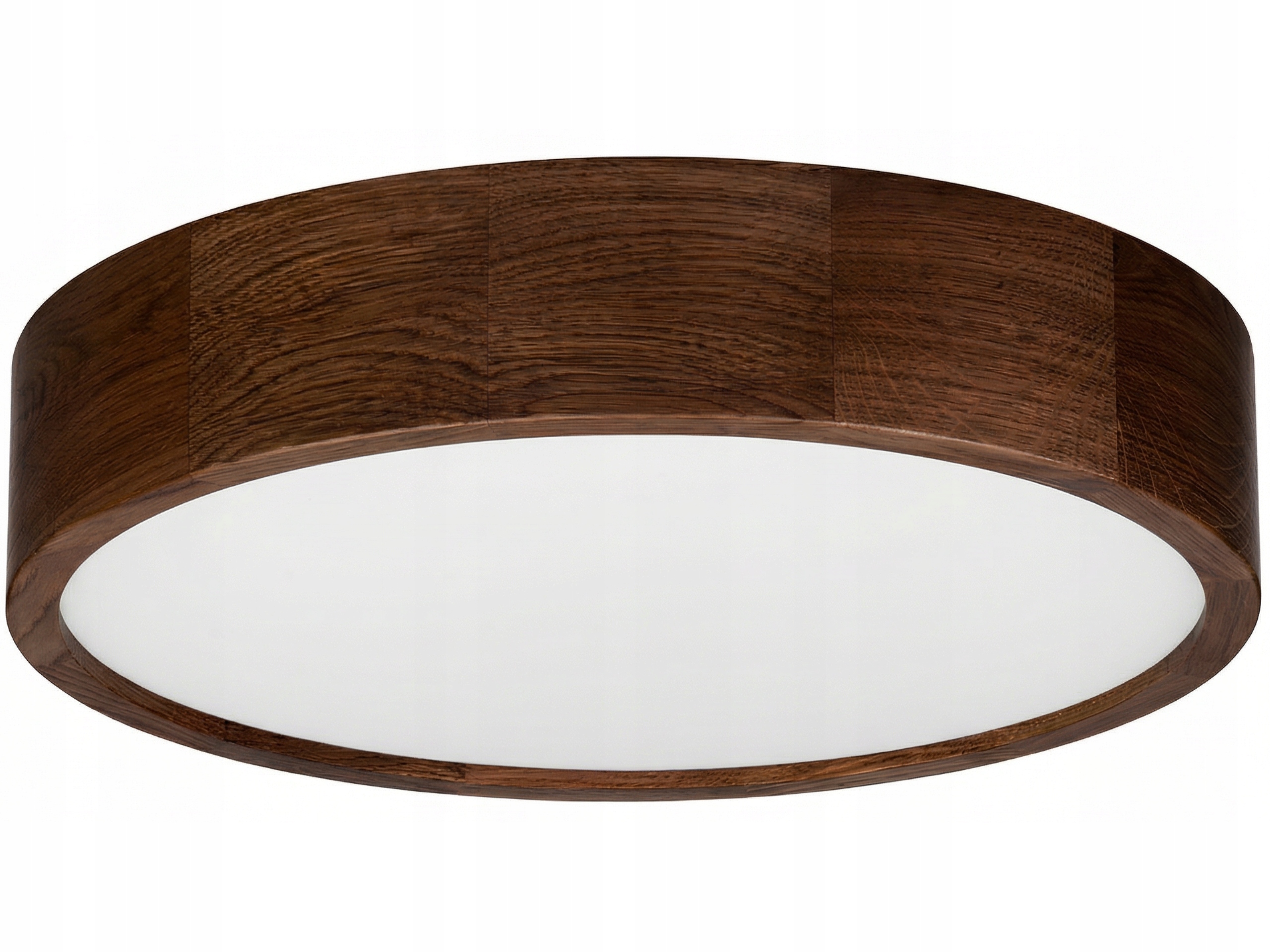 Lampa sufitowa Leja Plafon drewno fi375 Ciemny Dąb do salonu kuchni Stylowa