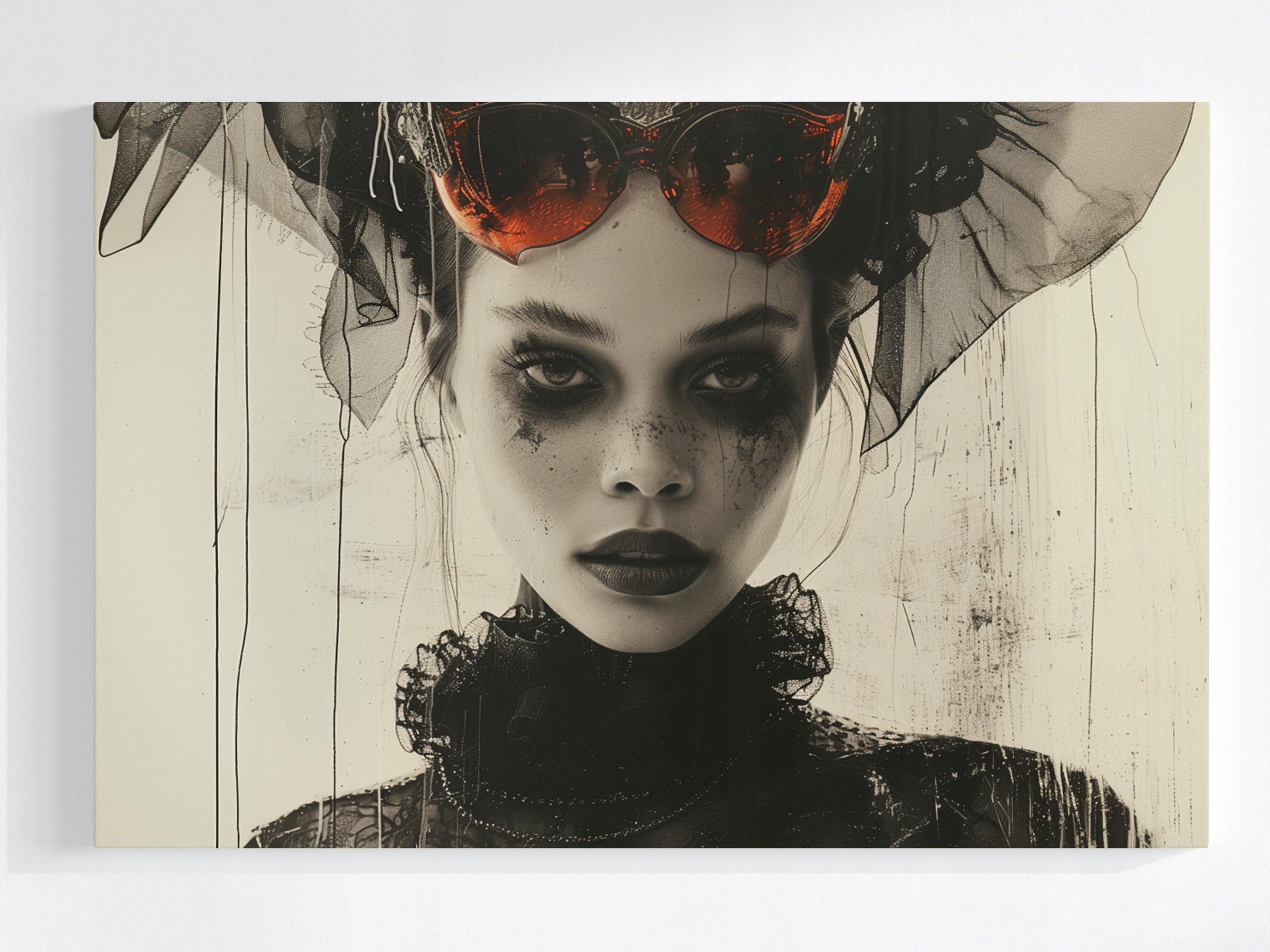 Obraz Na Plátně Canvas Portrét Noir Art Deco Glamour Retro Žena 120x80