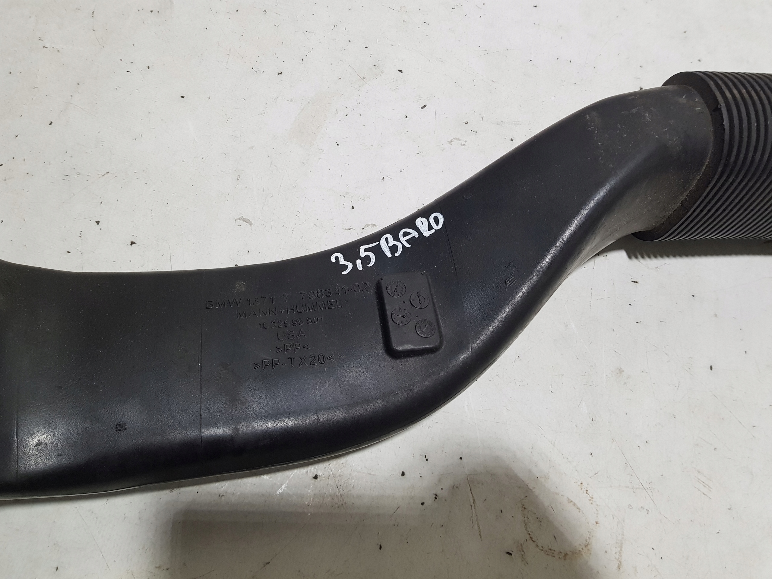intake air hose pipe BMW X6 E71 798341
